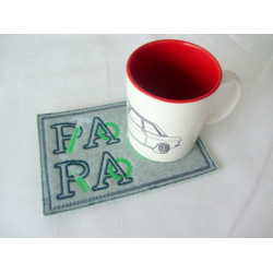 ITH Mug Rug - Papa Werkzeuge